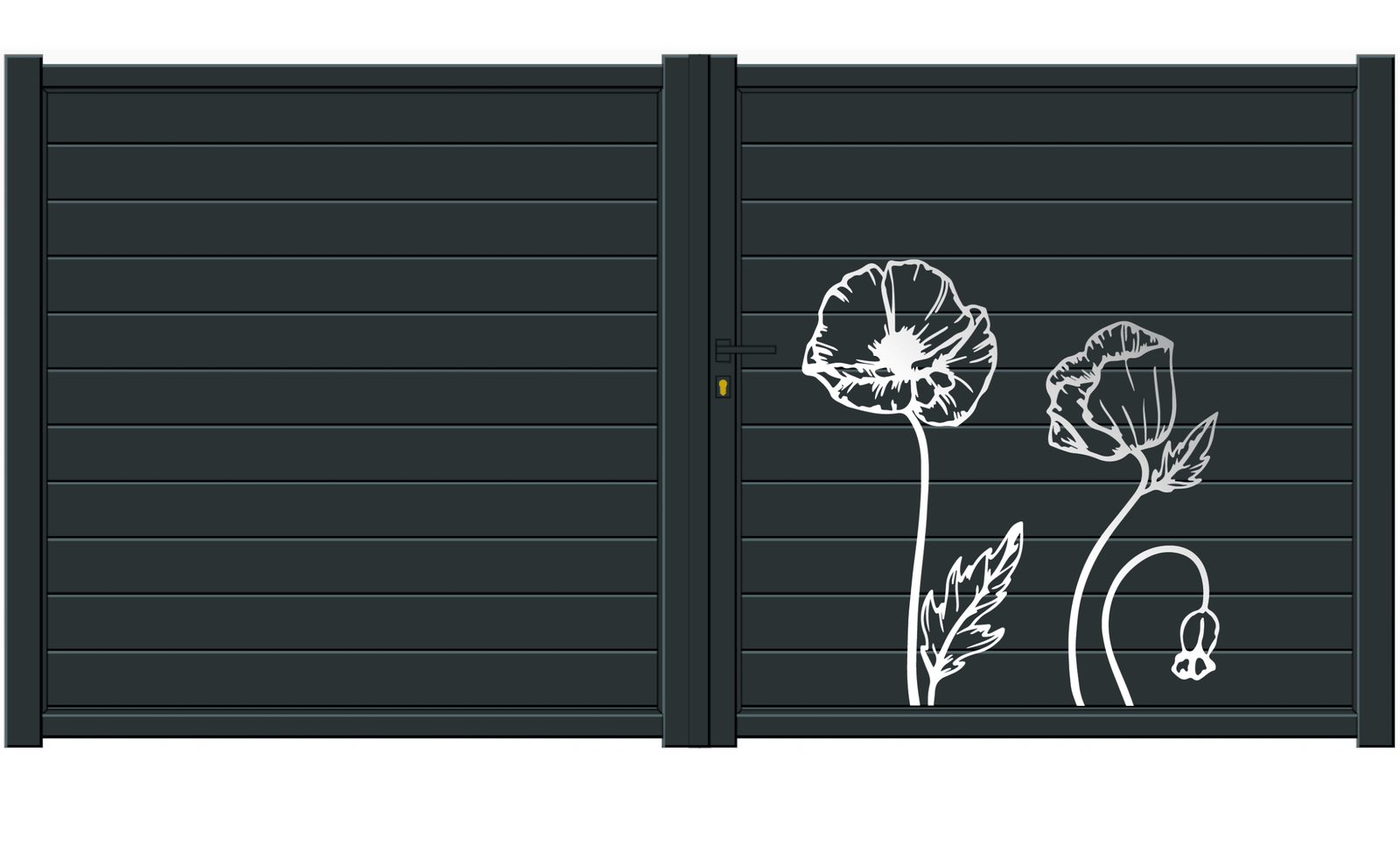 motif roselia pour portail avec tôles décoratives