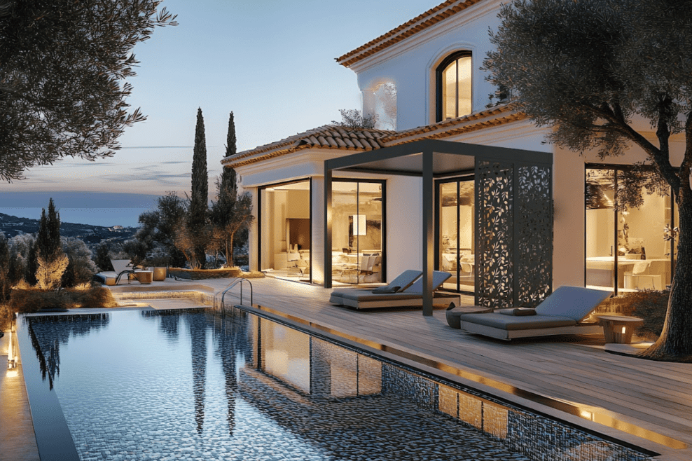 pergola adoseée au mur