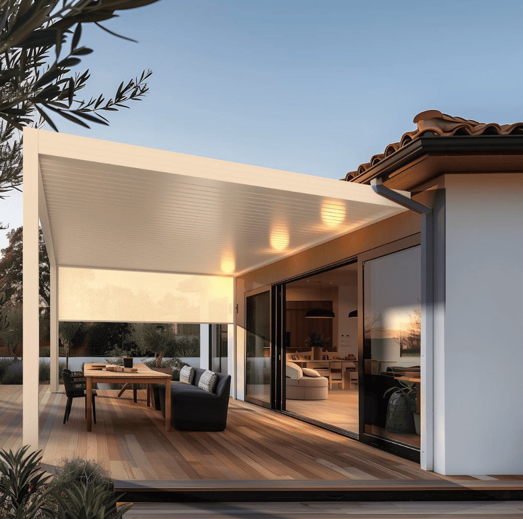 pergola adossée au mur