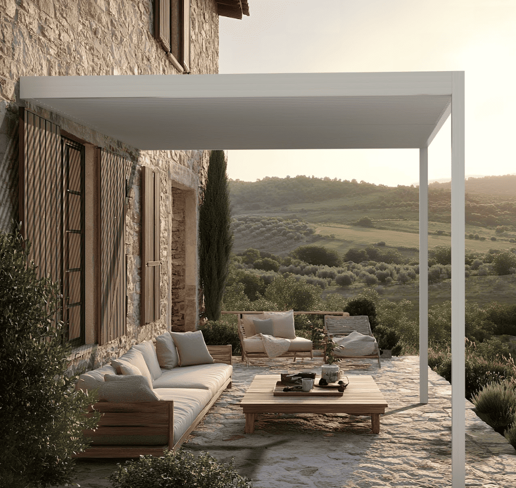 pergola adossée au mur